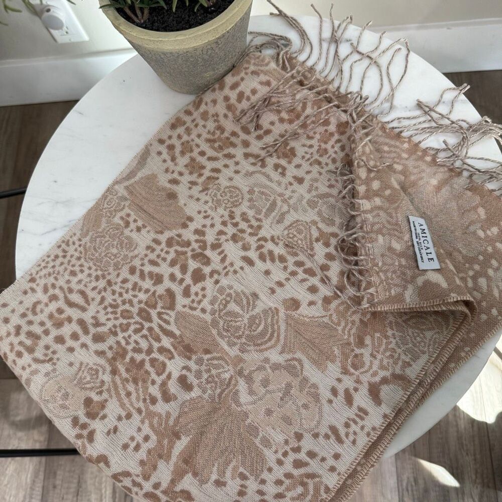 Amicale Women 100% silk scarf template 56x12” NWOT